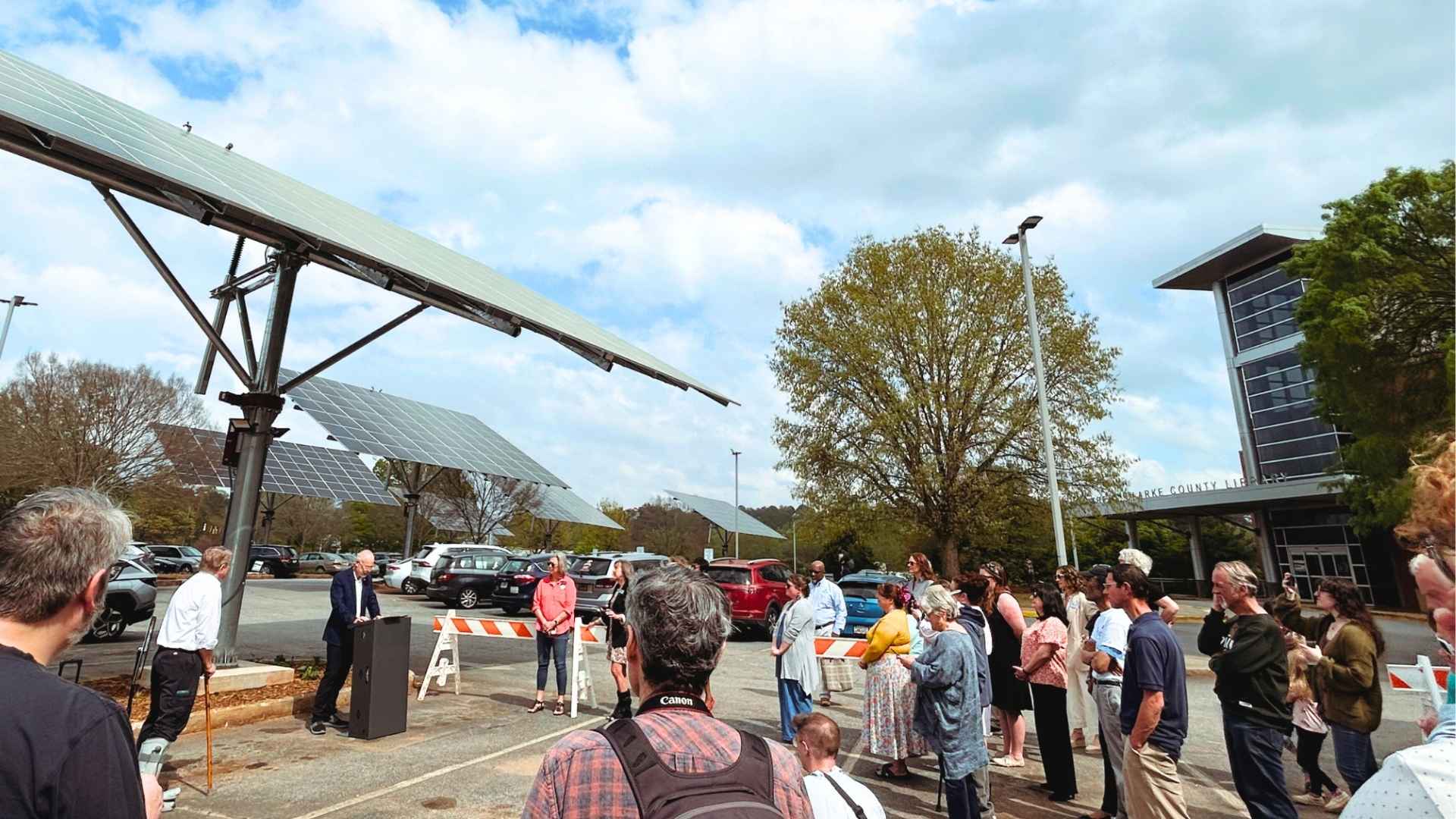 ACC Library solar dedication ceremony, Athens, GA in April 2025. Credit: ACC Sustainability Department